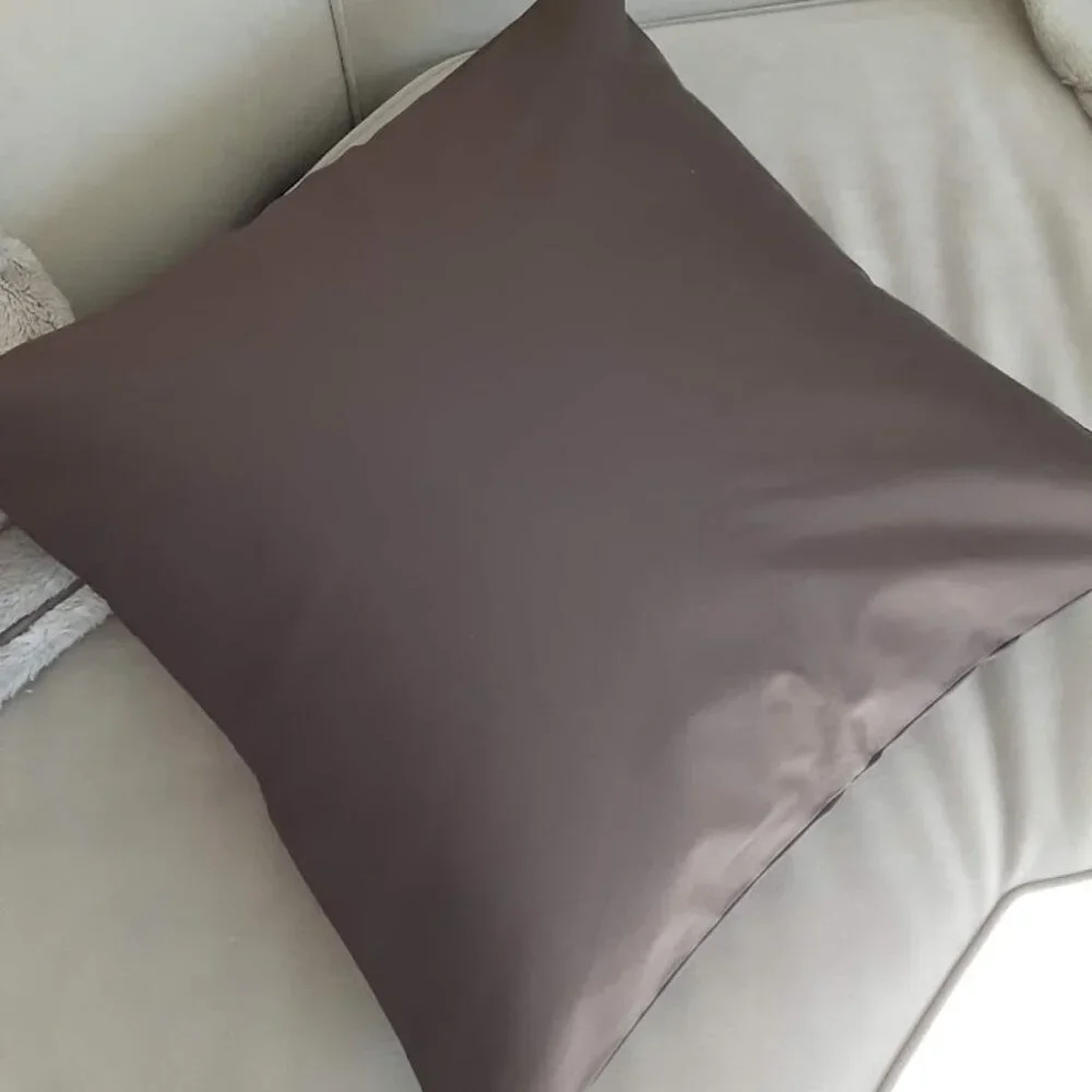 Chic Modern Cotton Sateen Rich Chocolate Brown Cushion covers